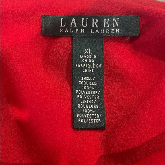 Ralph Lauren Asymmetrical Ruffled Striped Skirt  Red and Brown Size XL - Picture 4 of 4